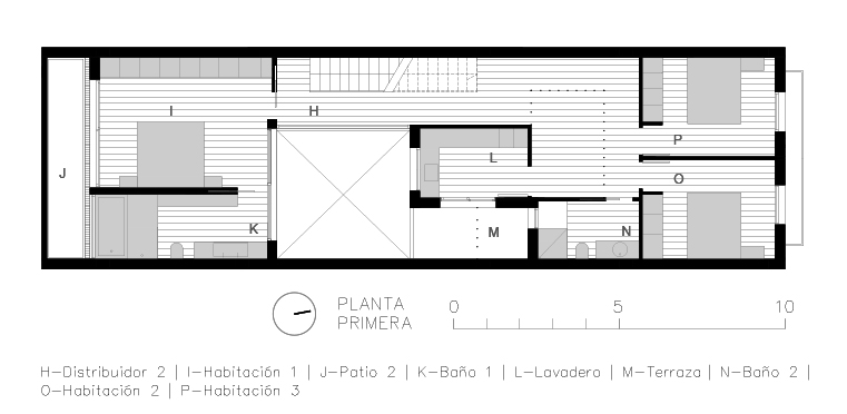planos de casa de pueblo moderna I Chiralt Arquitectos Valencia
