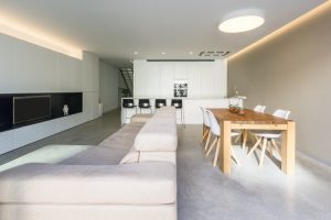 Zona de día, salón estilo escandinavo en vivienda estilo nórdico - Chiralt Arquitectos Valencia